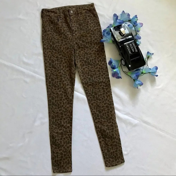 American Eagle NWOT Leopard Print Super Hi-Rise Jegging Various - Picture 2 of 12